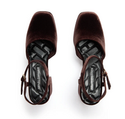 Kelsi Dagger Edna Mahogany Velvet Platform Robin Boutique