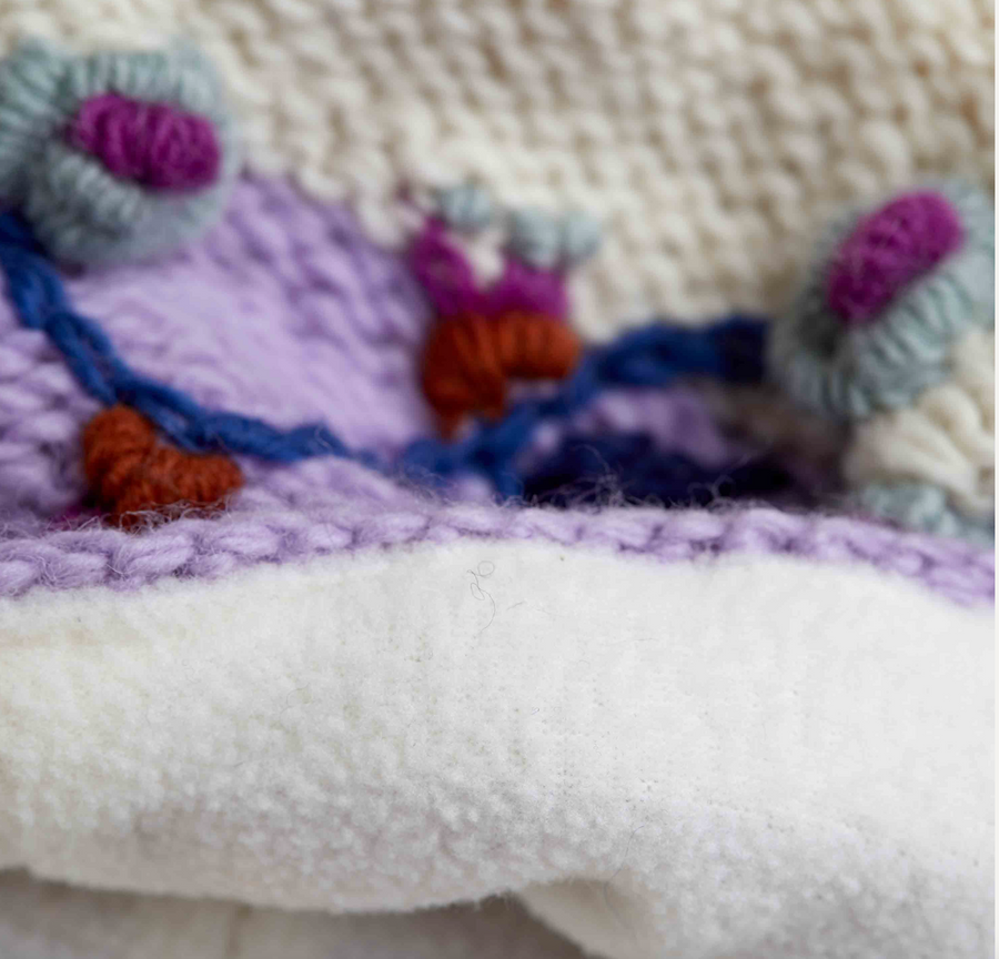 Flora Lavender Knit Beanie By Many Hands