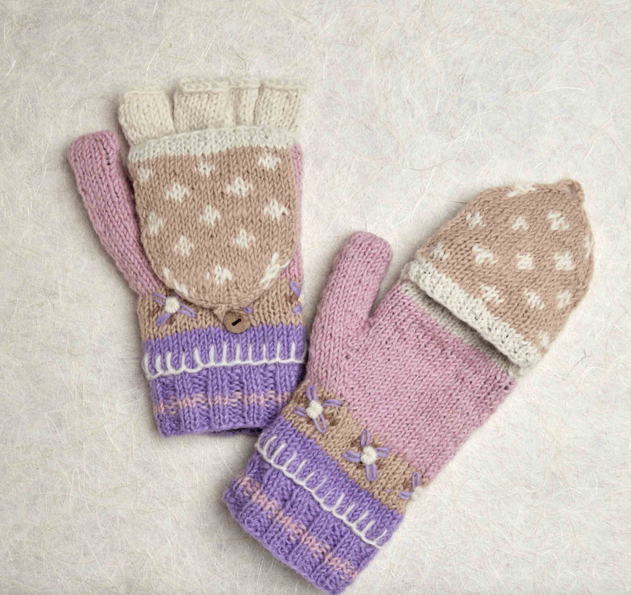 Alpine Villa Knit Handwarmers or Mittens By Many Hands