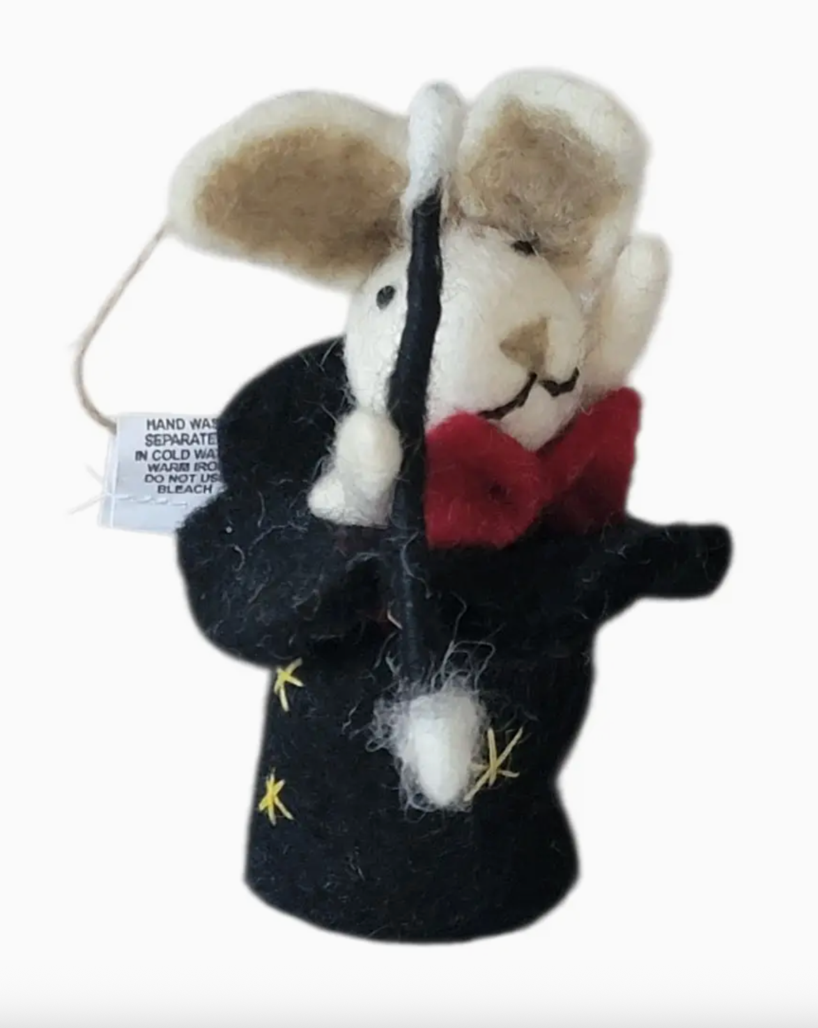 Wool Felt Christmas Ornament- Bunny Magician Robin Boutique