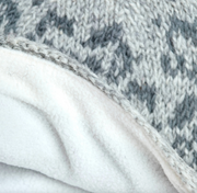 Lila Gray Hand Knit Beanie Hat, Mittens and Fingerless Armwarmers By Many Hands Robin Boutique