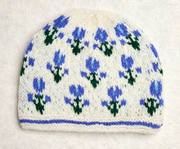 Ingrid Ecru Hand Knit Beanie Hat, Mittens and Fingerless Armwarmers By Many Hands