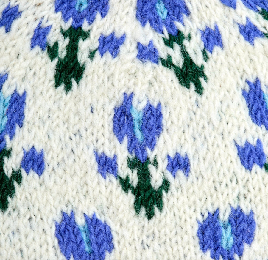 Ingrid Ecru Hand Knit Beanie Hat, Mittens and Fingerless Armwarmers By Many Hands