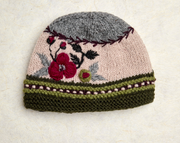 Dark Forest Color Block Knit Beanie Hat, Mittens and Fingerless Armwarmers By Many Hands Robin Boutique