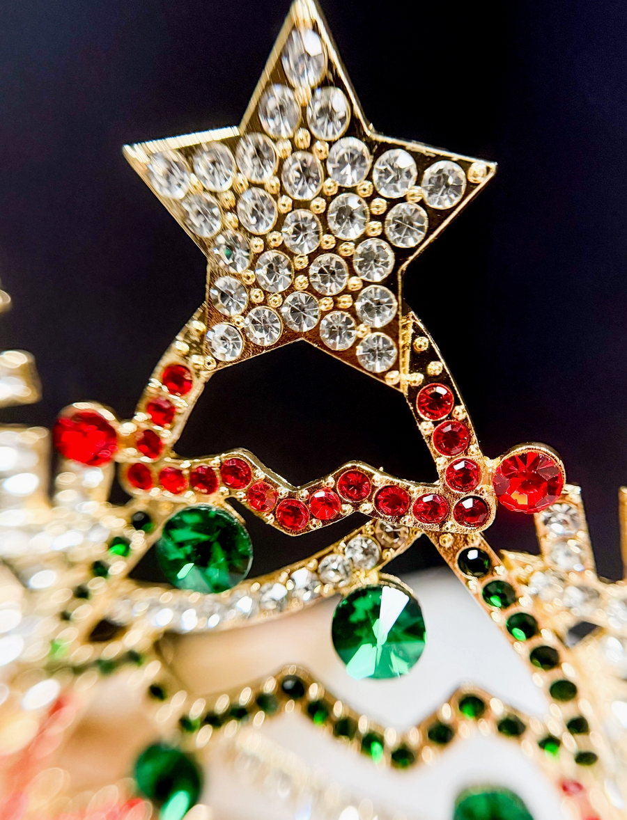 Christmas Reindeer Tiarra Headband Crown Robin Boutique