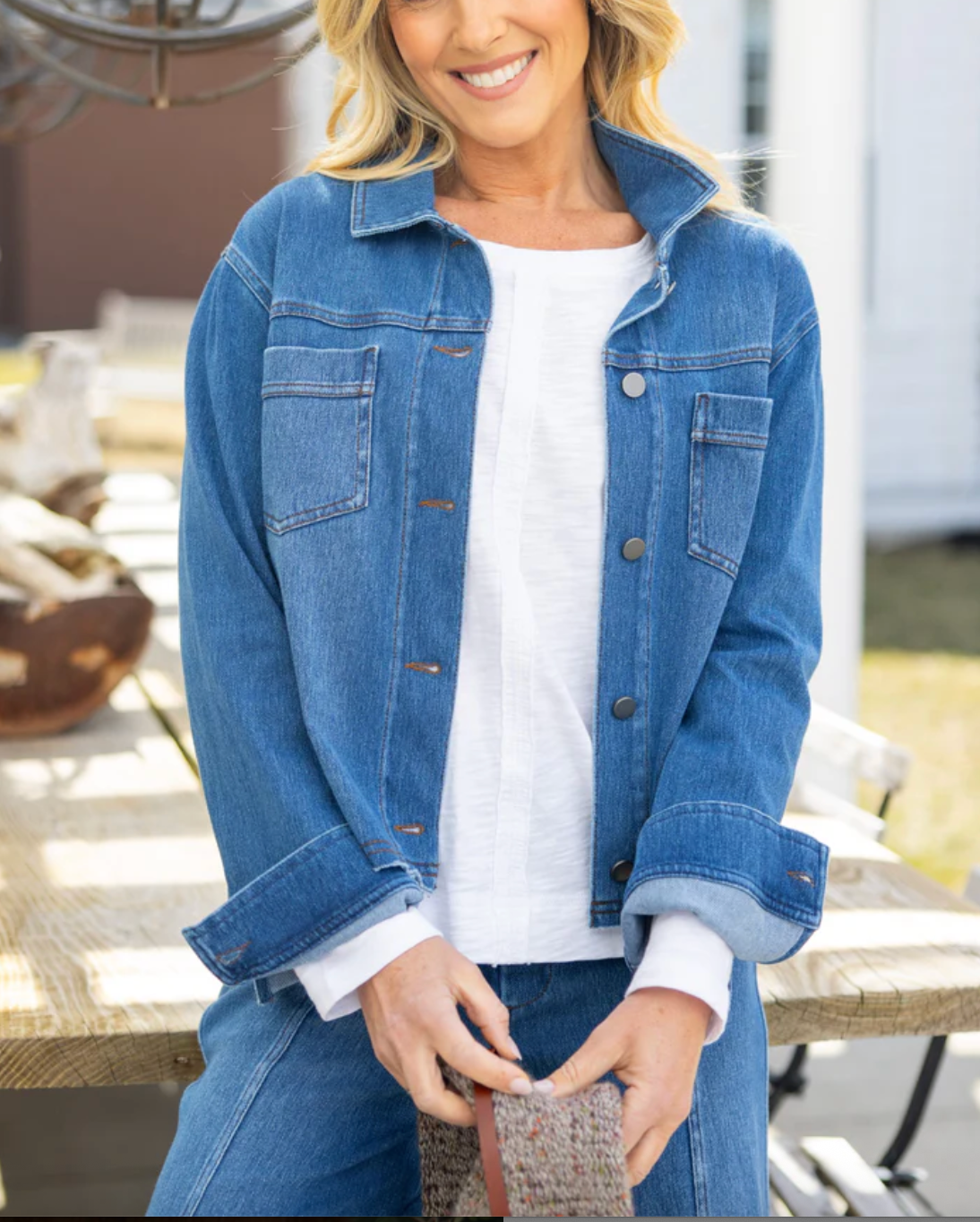 Denim Momentum Jacket by Escape Robin Boutique