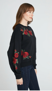 Teddy Crew Neck in Midnight Rose by Driftwood Robin Boutique