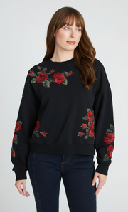Teddy Crew Neck in Midnight Rose by Driftwood Robin Boutique