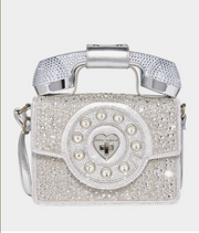 Kitsch Million Stars Phone Bag Silver bu Betsey Johnson