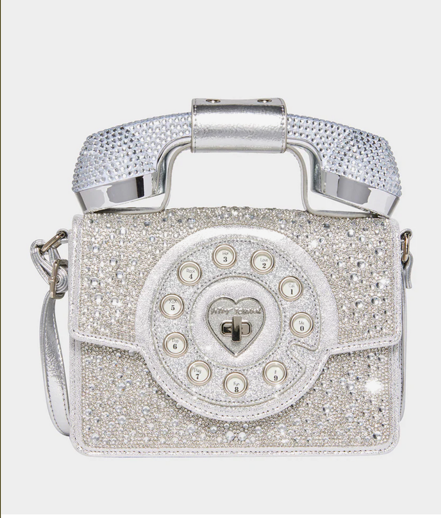 Kitsch Million Stars Phone Bag Silver bu Betsey Johnson