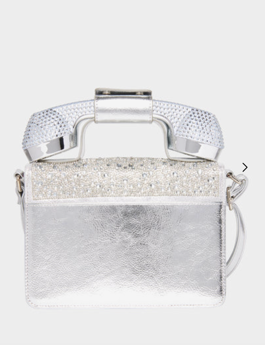 Kitsch Million Stars Phone Bag Silver bu Betsey Johnson