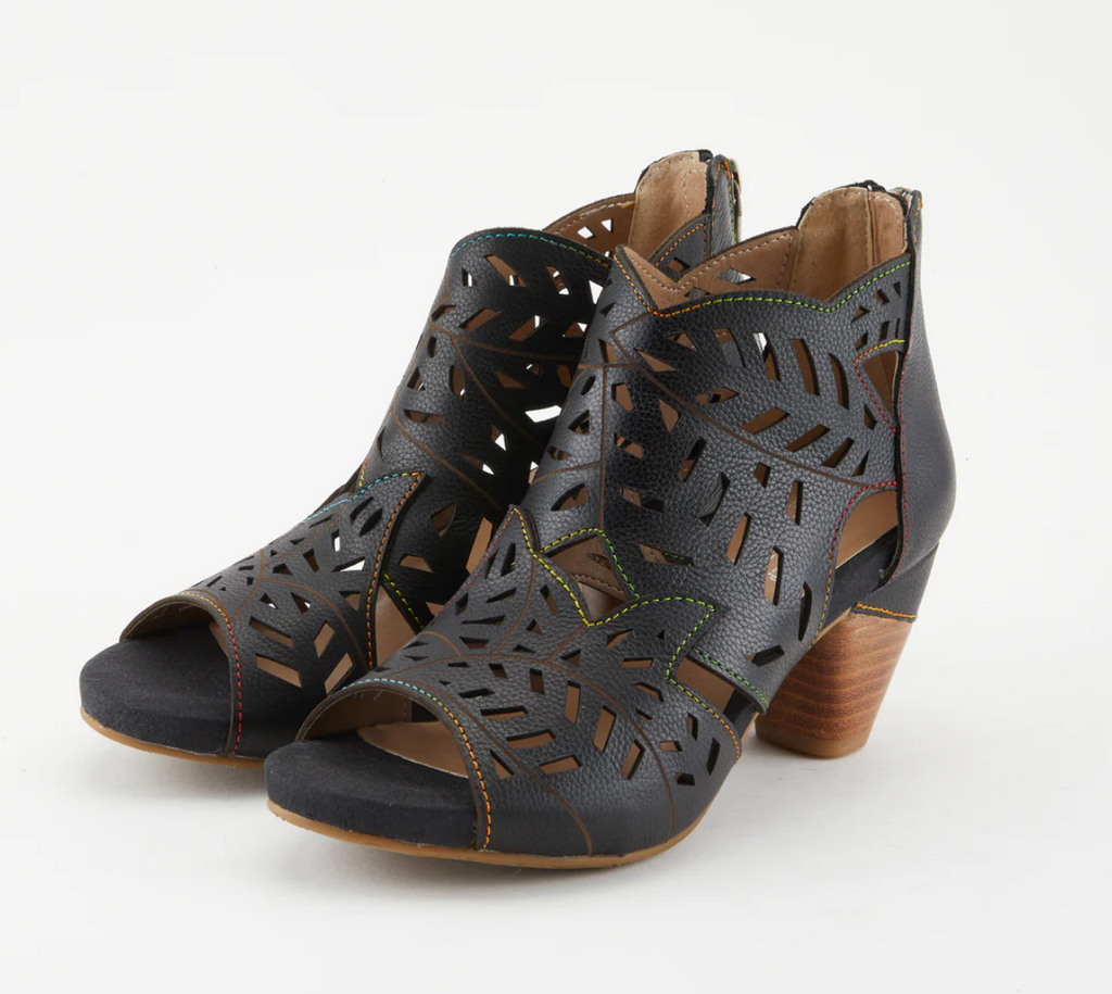 L'Artiste Icon Tooled Leather Ankle Sandal Robin Boutique