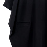 Knit Architectural Tunic in Black by Clara Sun Woo