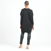Knit Architectural Tunic in Black by Clara Sun Woo