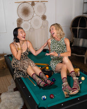 Serpentine Floral Black Sheer Crew Sock Robin Boutique