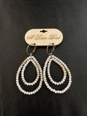 White Teakwood Earrings