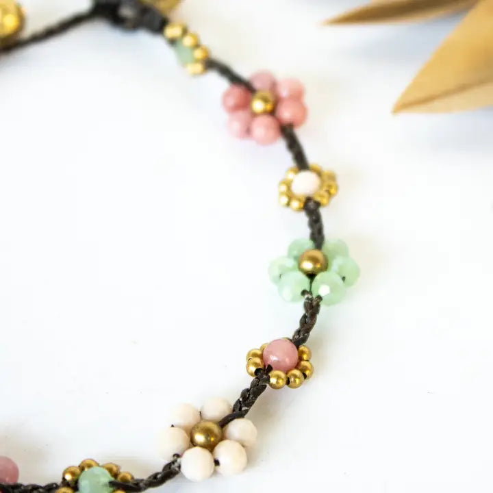 Crystal Flower Anklet