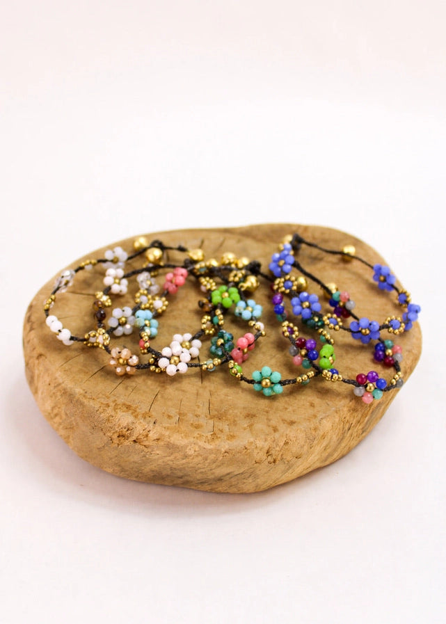 Crystal Flower Anklet