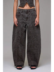 Sammie Barrel Jean in Cheetah by Hidden Jeans