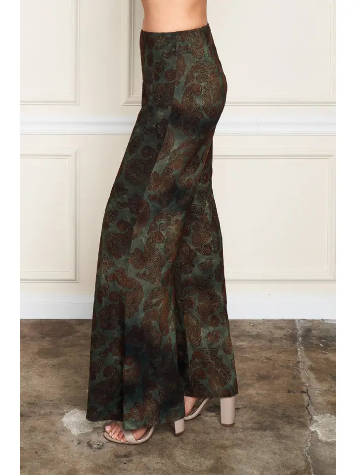 Flocked Velvet Palazzo Pant by Paparazzi