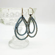 Denim Teakwood Earrings