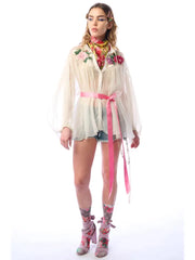 Amora Embellished Chiffon Top by Aratta