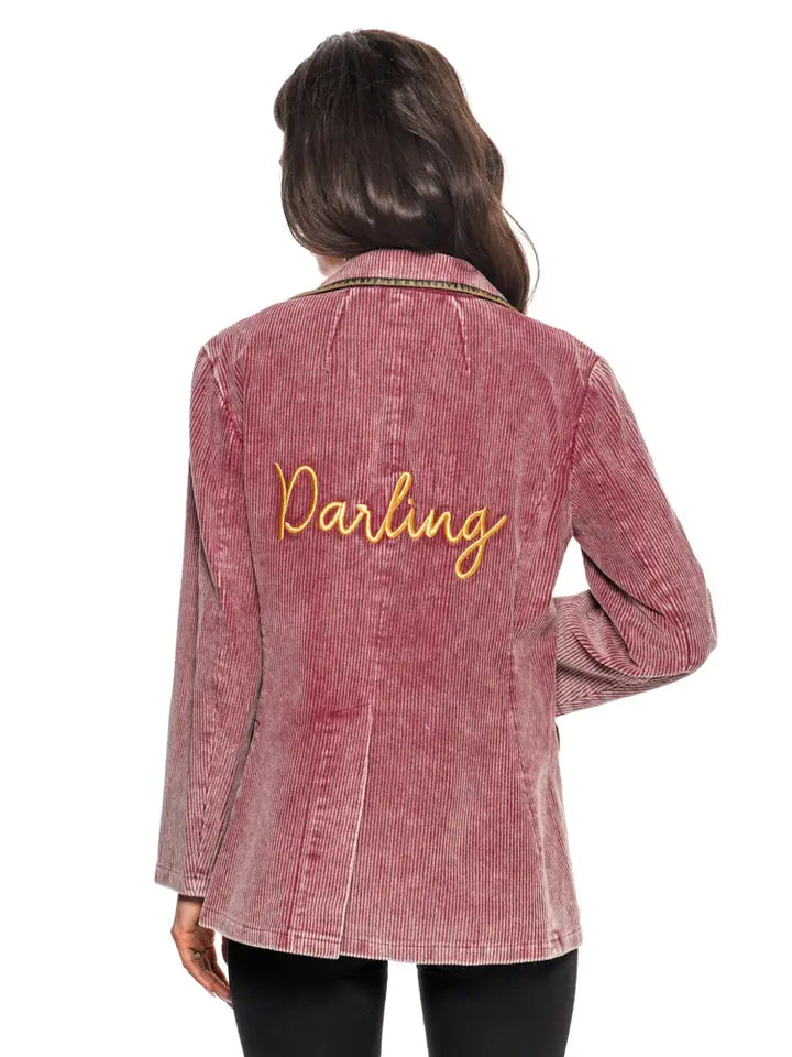 Darling Dusty Rose Jacket by Adore