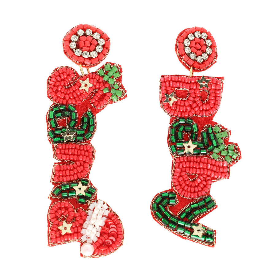 Christmas Santa Baby Long Drop Earrings Robin Boutique
