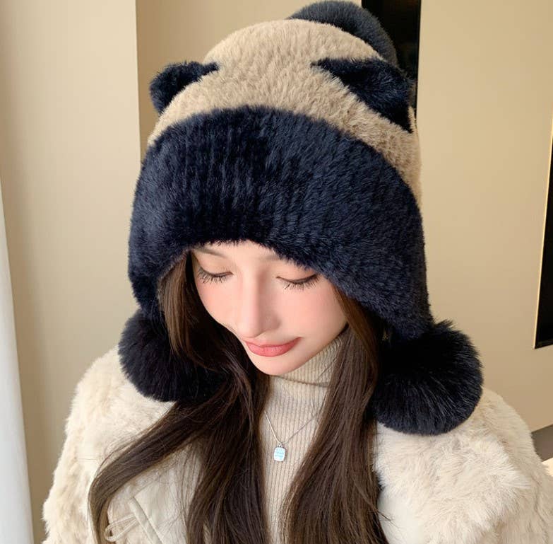 Cozy Plush Panda Earflap Hat Robin Boutique