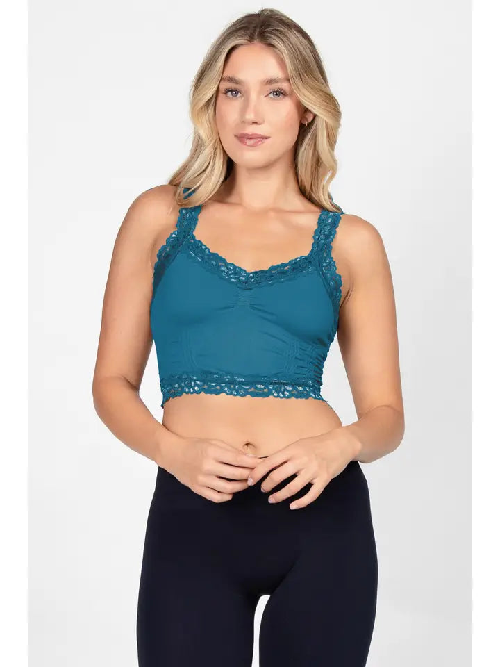 Seamless Laced Cami Bralette in Oceana by M. Rena