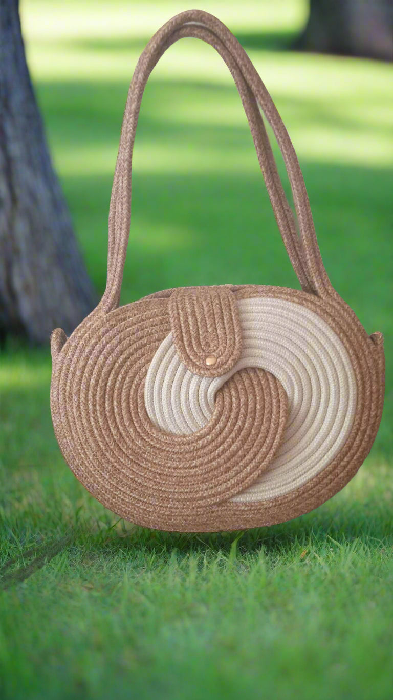 Chqel Tress Beach Bag, Rope Bag, Tote Bag, Handmade Bohemia