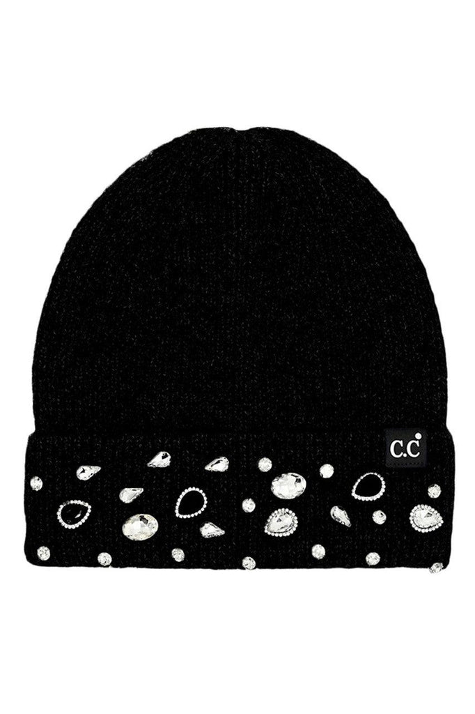 C.C. Rhinestone Charm Beanie 0011 - Robin Boutique-Boutique 