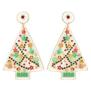 Christmas Tree Jeweled Post Earrings