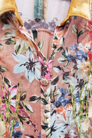 Gardenia Embroidered Shirt by Aratta