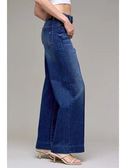 Nori High Rise Pintuck Wide Leg Jean by Hidden Jeans