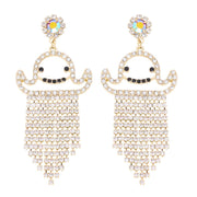Halloween Crystal Tassel Earrings