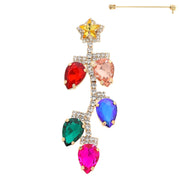 Christmas Lights Crystal Gemstone Brooch, Hat or Shoe Pin Robin Boutique