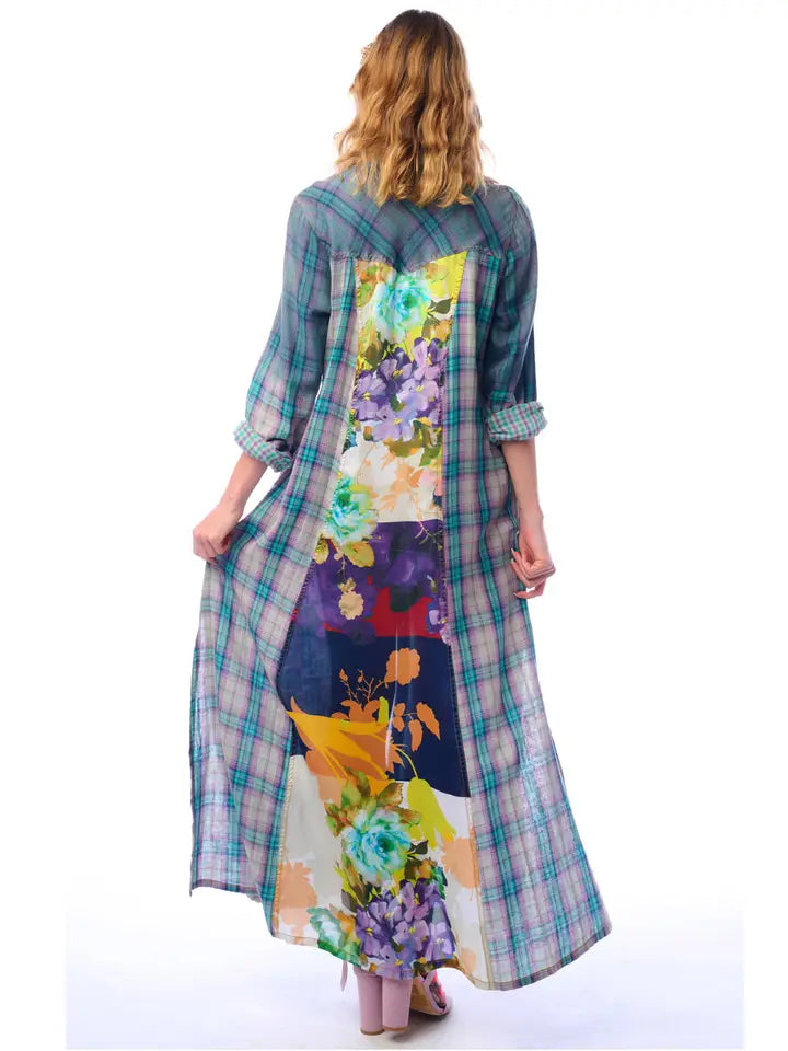 Kaitlin Button Shirt Dress/Duster by Aratta