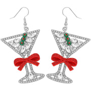 Cocktail Christmas Decor Dangle Earrings Robin Boutique