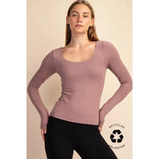 Recycled Butter Round Neck Top