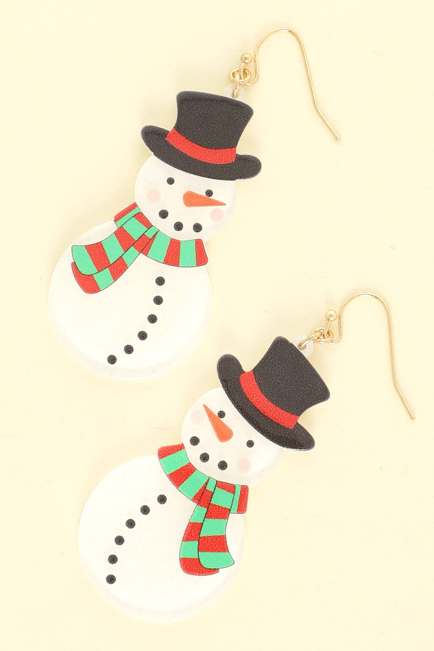 Christmas Acrylic Snowman Dangle Earrings Robin Boutique