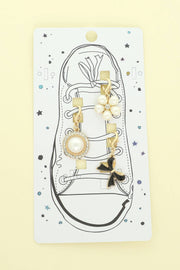 Shoe Set with Rhinestone, Pearl, Flower & Bow Charms Robin Boutique