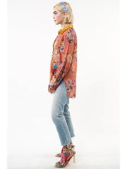 Gardenia Embroidered Shirt by Aratta