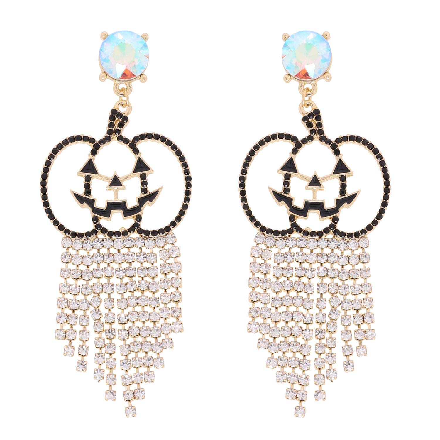 Halloween Crystal Tassel Earrings Robin Boutique