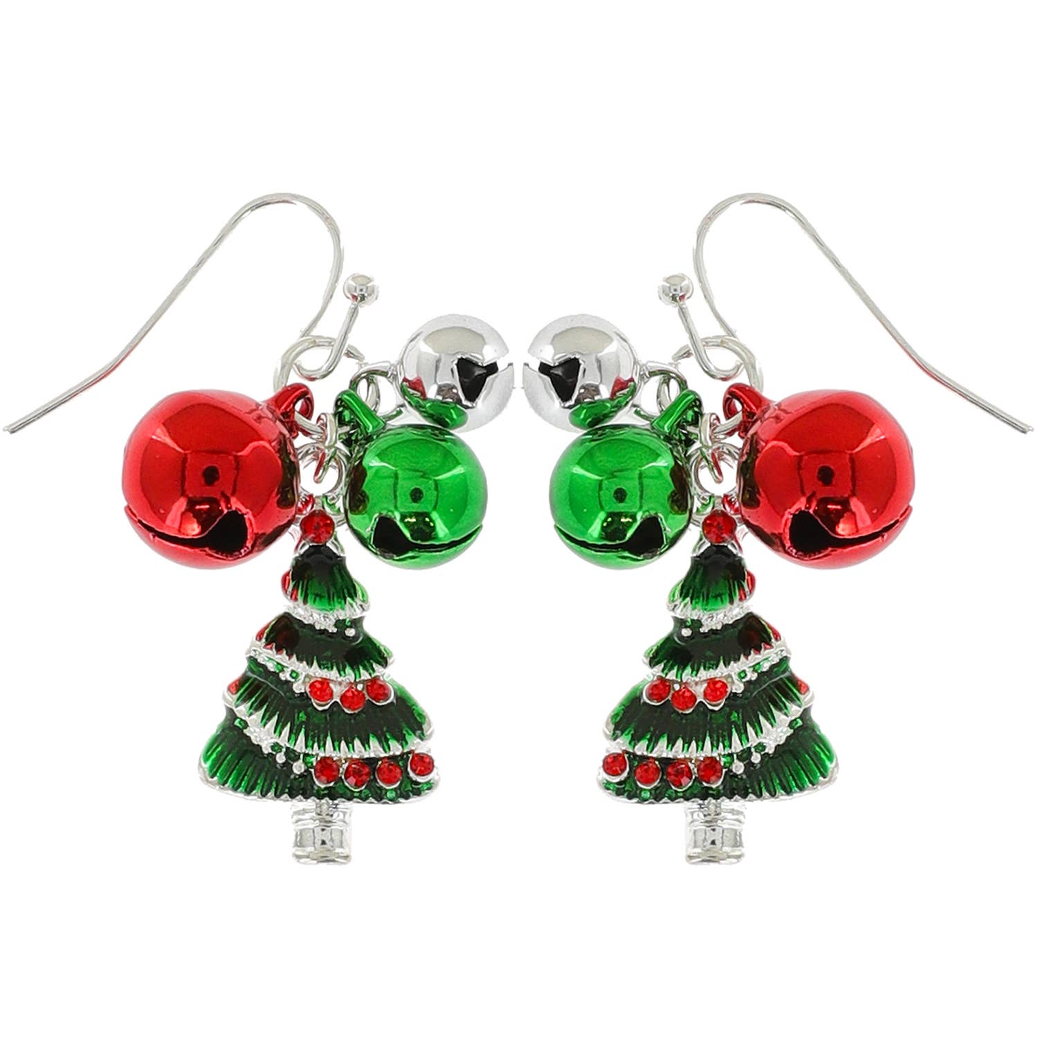 Jingle Bells Enamel Christmas Western Boots Earrings Robin Boutique