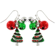 Jingle Bells Enamel Christmas Western Boots Earrings Robin Boutique