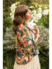 Stay Gold Cropped Pixie Kimono by Market Of Stars