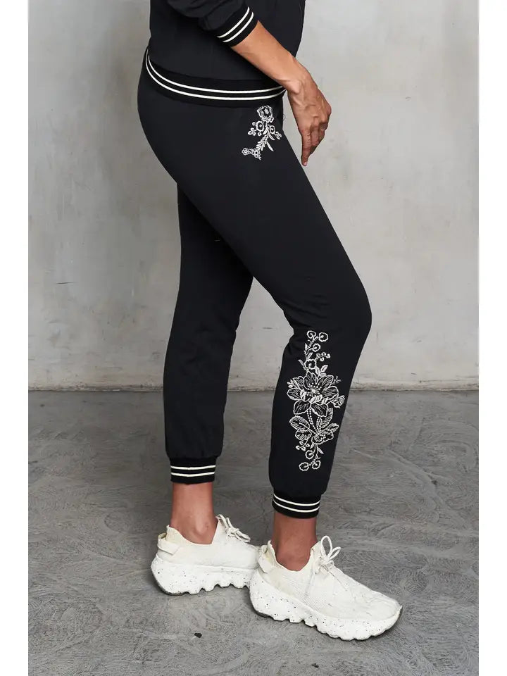 Embroidered French Terry Jogger by Paparazzi