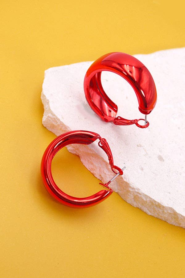 X-MAS SHINY HOOP EARRINGS