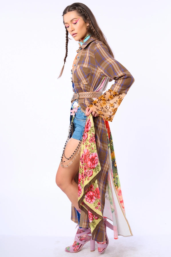 Anna Button Shirt Dress/Duster by Aratta